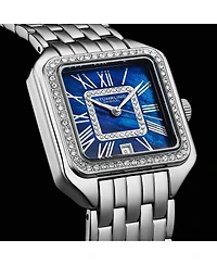Stuhrling Valencia 4067 Women s Quartz Watch, 32mm Square Crystal Bezel, Stainless Steel Bracelet