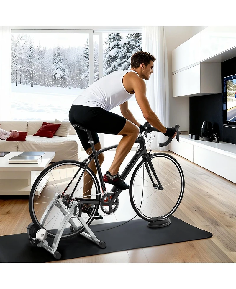 Sportneer Magnetic Bike Trainer Stand for 26–28 in and 700C Wheels, 6-Level Resistance