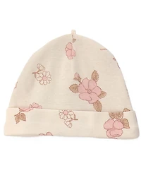 Carter's Baby Girls' Floral-Print Top, Pants and Hat, 3-Piece Set