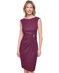 Jessica Howard Petite Boat Neck Cap-Sleeve Dress