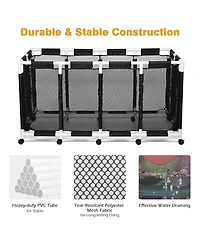 Yescom 274 Gallon Pool Float Storage Bin for Toy Raft Noodles 67"x32"x36" Pvc Rolling Cart Organizer