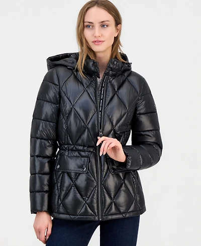 Michael Kors Women's Hooded Anorak Packable Puffer Coat, Macy's Exclusive