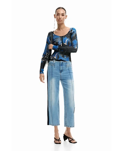 Desigual Women's Two-material denim trousers