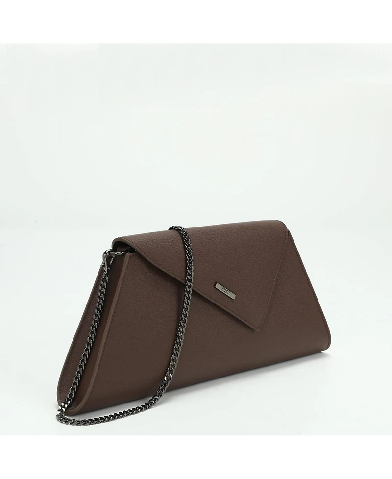 Susu Women's Saffiano Leather Envelope Clutch Purse Crossbody Shoulder Evening Bag Elegant Handbag with Chain Strap