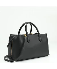 Susu Luna Pebbled Leather Top Handle Satchel Bag for Women Structured Crossbody Shoulder Handbag