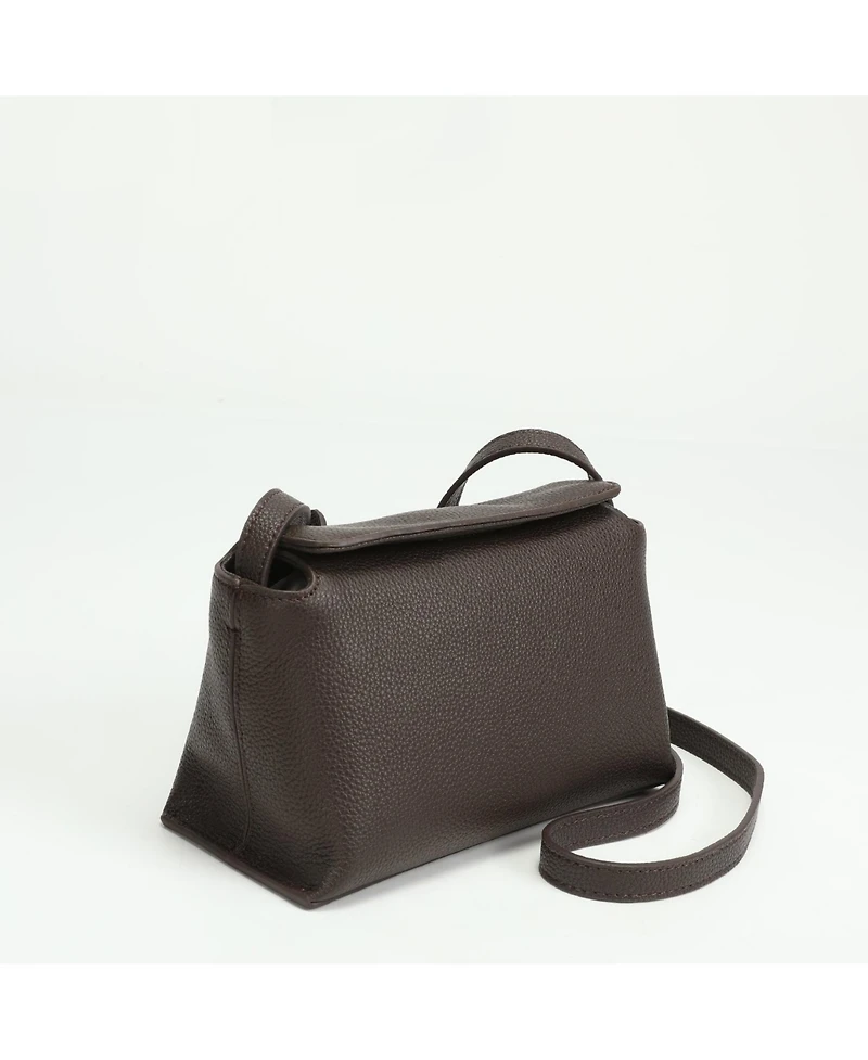Susu Ivy Small Pebbled Leather Crossbody Bag Minimalist Shoulder Lightweight Everyday Purse for Women