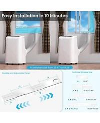 Cowsar Portable Ac Btu with Fan and Dehumidifier