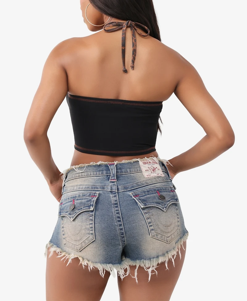 True Religion Women's Printed Bikini Bandeau Top
