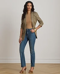 Lauren Ralph Women's High-Rise Slim-Fit Straight Jeans