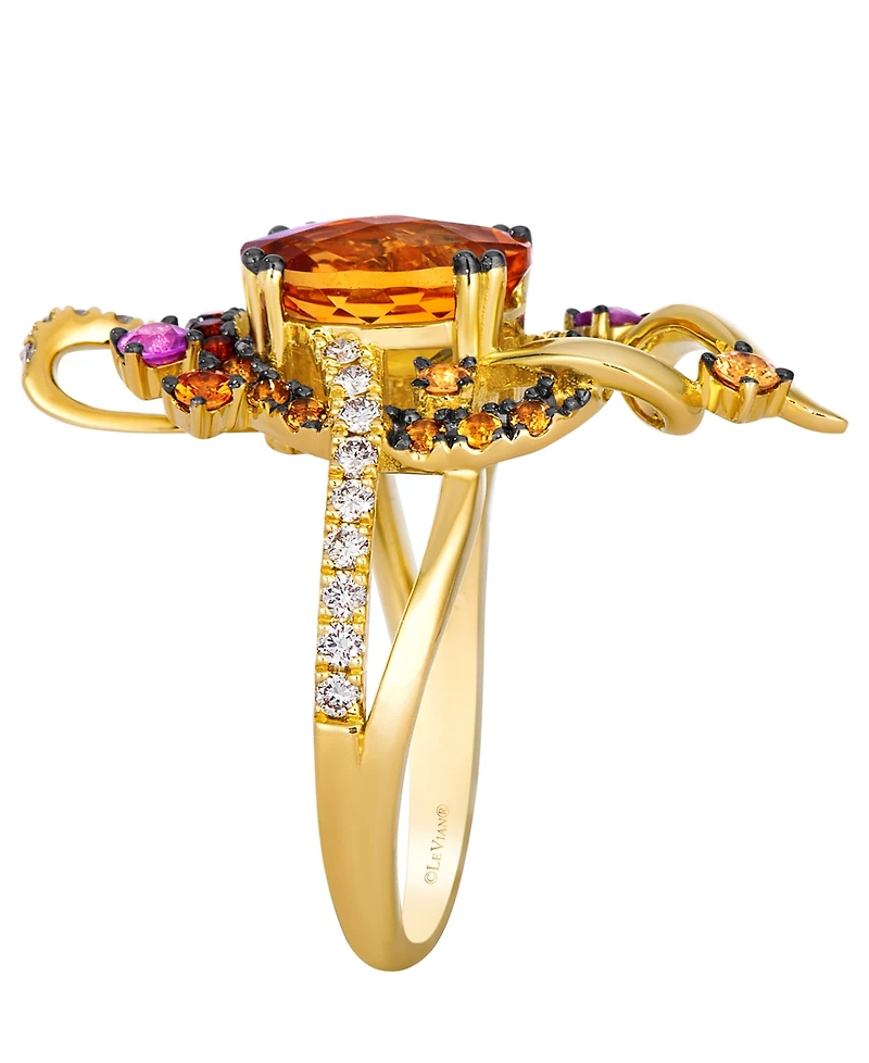 Le Vian Multi-Gemstone & Vanilla Diamond (1/5 ct. t.w.) Ring in 14k Honey Gold