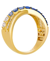 Le Vian Denim Ombre Sapphire (3/4 ct. t.w.), Vanilla Sapphire & Nude Diamond (1/10 ct. t.w.) Ring in 14k Honey Gold