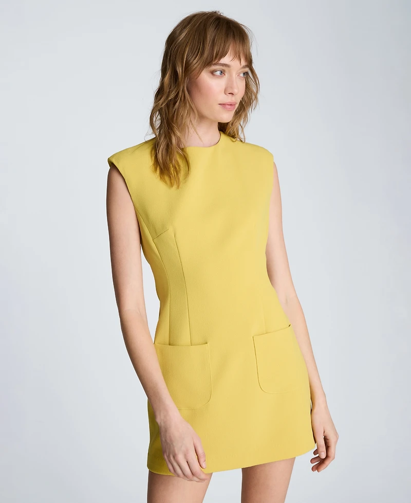 Kenneth Cole Women's Sleeveless Crewneck Suit Mini Dress