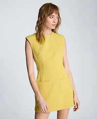 Kenneth Cole Women's Sleeveless Crewneck Suit Mini Dress