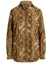 Lauren Ralph Petite Relaxed Button-Front Shirt