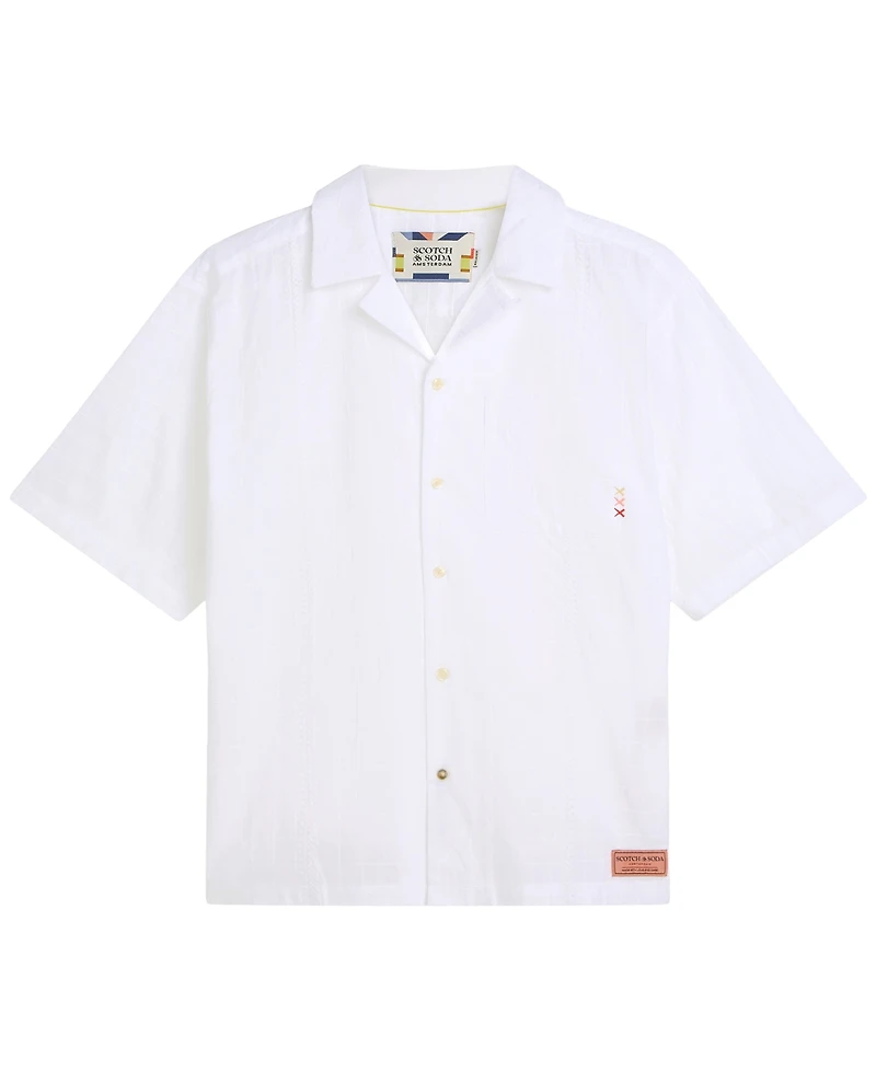 Scotch & Soda Men's Embroidered Short-Sleeve Shirt