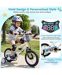 Slickblue Kids Ride On Bike with Training Wheels