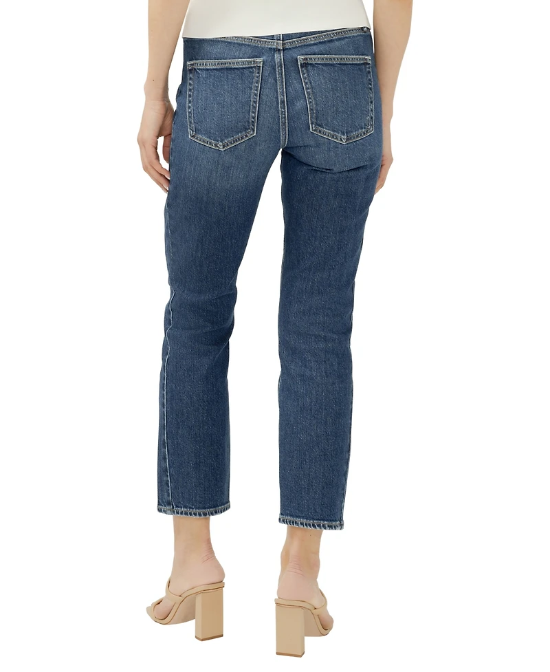 Silver Jeans Co. Women's Most Wanted Mid Rise Straight Leg Ankle