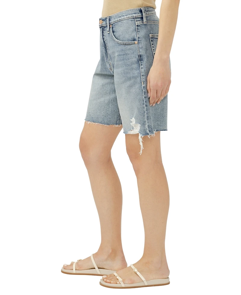 Silver Jeans Co. Women's Relaxed Bermuda Mid Rise Shorts
