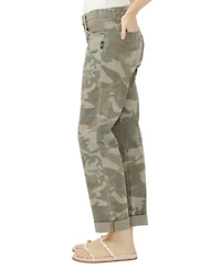 Silver Jeans Co. Women's Chelsea Mid Rise Straight Leg Camo