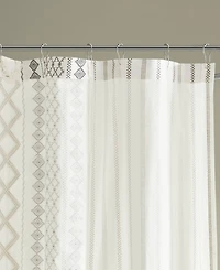 Ink+Ivy Imani Stripe Chenille Shower Curtain, 72" x 84"