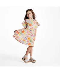 Andy & Evan Toddler Girls and Toddler/Child Printed Rib Dress