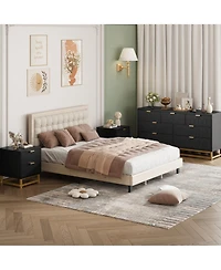 gaomon Dresser for Bedroom, 53.5" Wide Organizer, 7 Drawer with Metal Handle and Legs