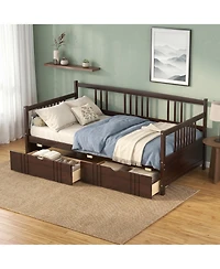 Sailvan Daybed Wood Bed with Two Drawers