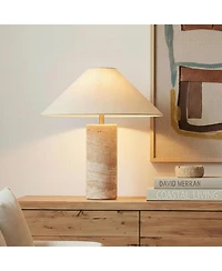 Brightech Runo Stone Led Table Lamp with Dimmer (14")