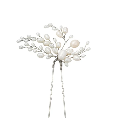 Untamed Petals Womens Poetry Freshwater Pearl Hair Pin