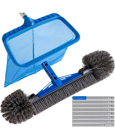 Best Choice Products Pool Cleaning Kit - Pool Brush, Skimmer Net and 9 ft Adjustable Pole for Wall and Surface Cleaning