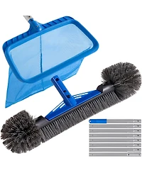 Best Choice Products Pool Cleaning Kit - Pool Brush, Skimmer Net and 9 ft Adjustable Pole for Wall and Surface Cleaning