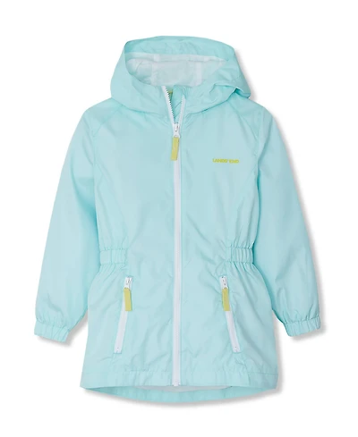 Lands' End Girls Hooded Water Resistant Rain Jacket