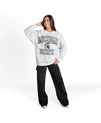 Gameday Couture Women's Ash Michigan State Spartans Whiteout Premium Fleece Camo Sweatshirt