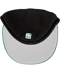 New Era Men's Black/Green Boston Celtics Team Color 2Tone 59FIFTY Fitted Hat