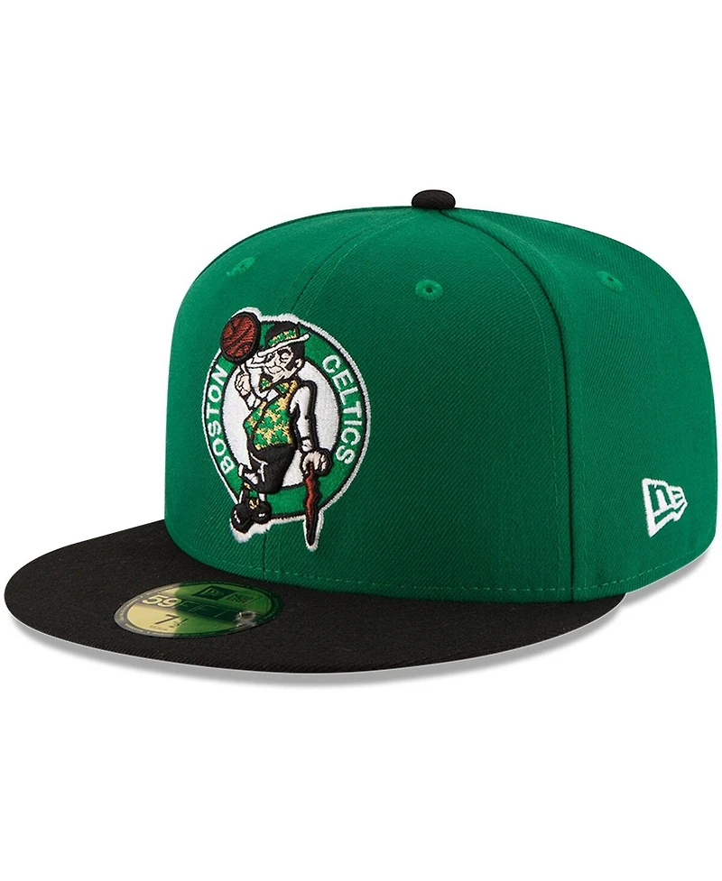 New Era Men's Green/Black Boston Celtics Team Color 2Tone 59FIFTY Fitted Hat
