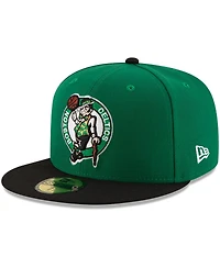 New Era Men's Green/Black Boston Celtics Team Color 2Tone 59FIFTY Fitted Hat