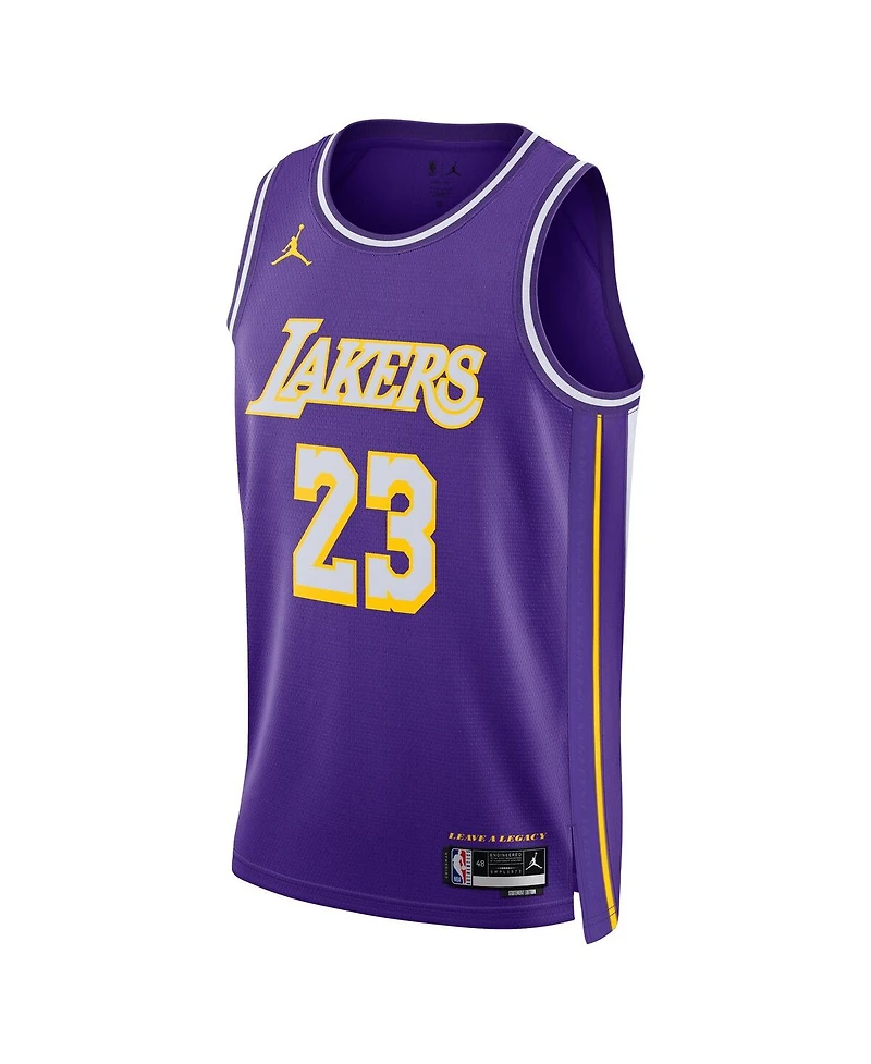 Jordan Men's and Women's LeBron James Purple Los Angeles Lakers Swingman Jersey - Statement Edition