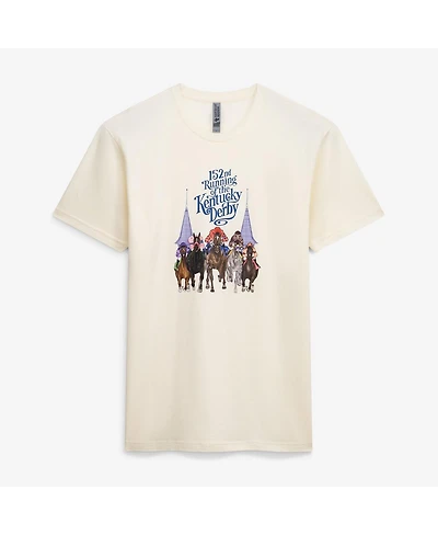 Dyehard Supply Men's and Women's Cream 152nd Kentucky Derby Art of the "Coming At You" T-Shirt