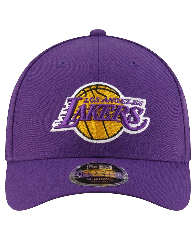 New Era Men's Purple Los Angeles Lakers 9FORTY Stock M-Crown Adjustable Hat