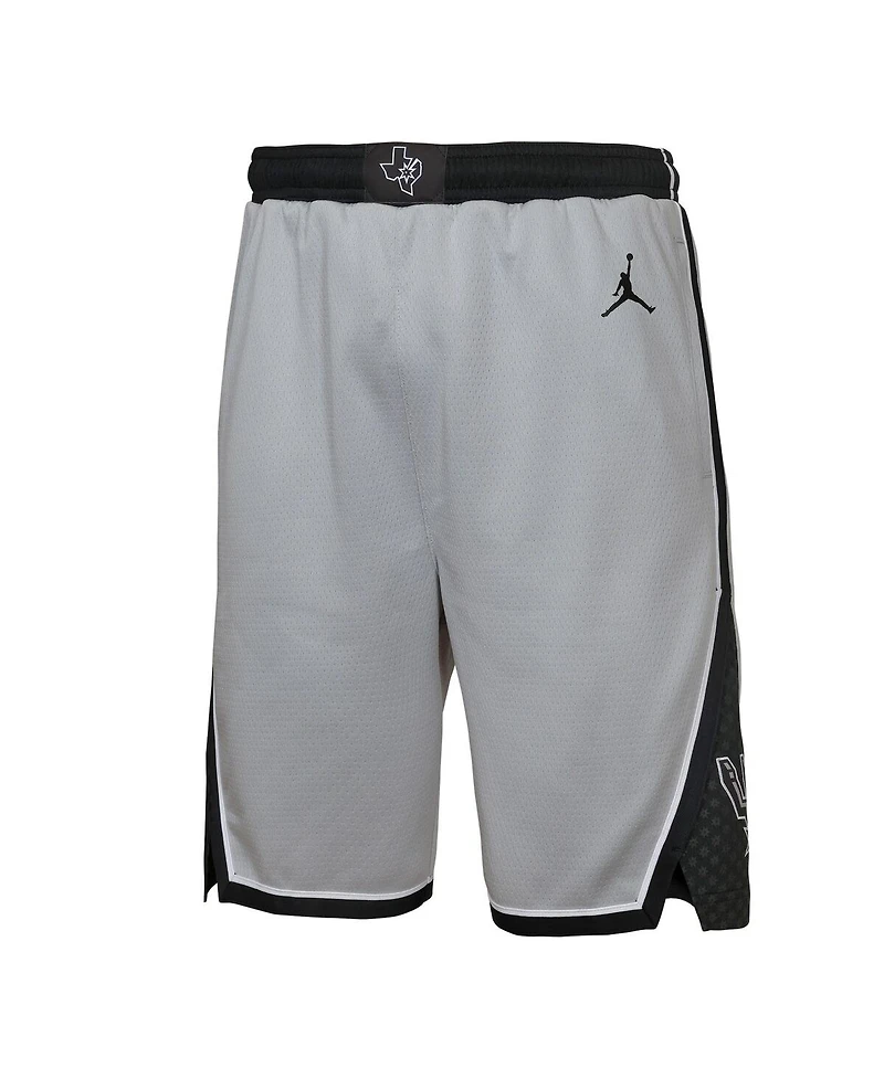 Jordan Big Boys and Girls Silver San Antonio Spurs Authentic Statement Edition Swingman Shorts