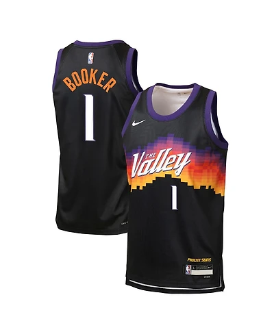 Nike Big Boys and Girls Devin Booker Black Phoenix Suns 2025/26 City Edition Swingman Jersey