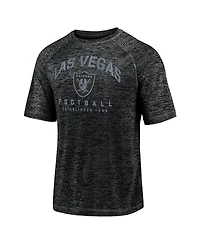 Fanatics Men's Black Las Vegas Raiders Shade Battle Ready Raglan Space-Dye T-Shirt