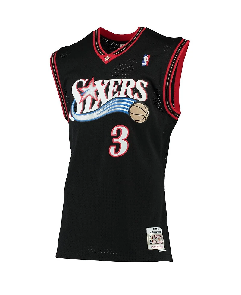 Mitchell & Ness Men's Allen Iverson Black Philadelphia 76ers 2000/01 Hardwood Classics Swingman Jersey