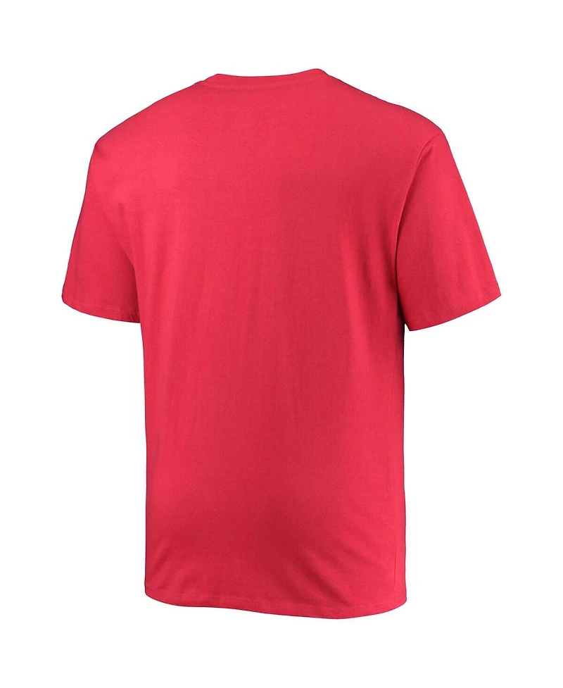 Champion Men's Red Wisconsin Badgers Big & Tall Arch Over Wordmark T-Shirt