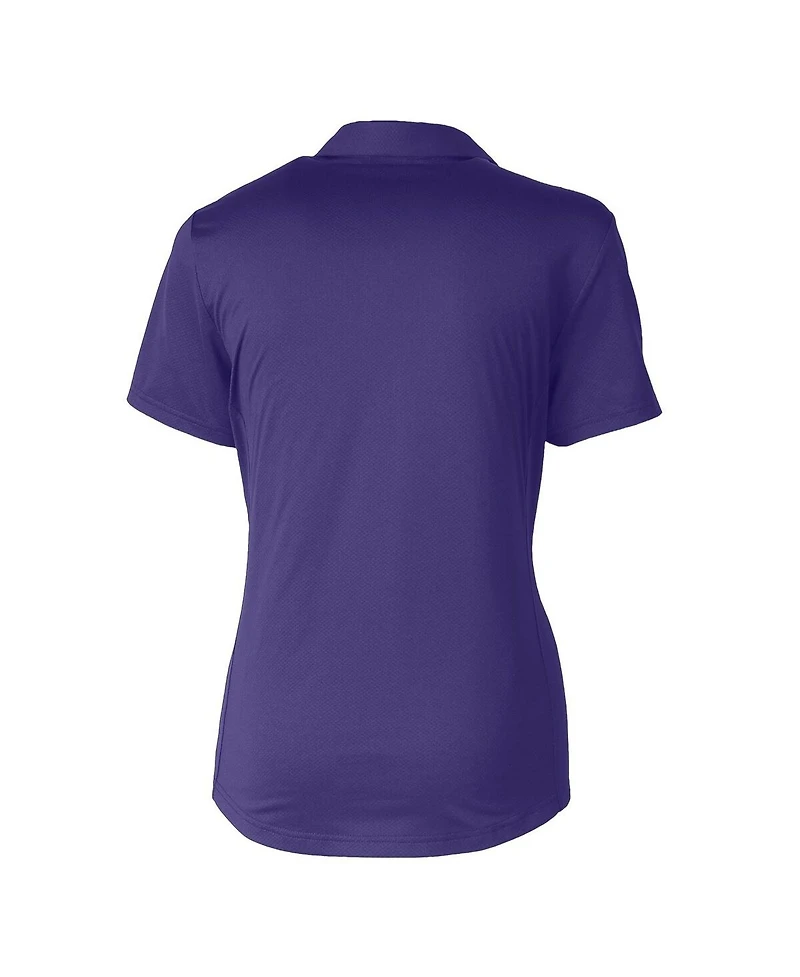 Cutter & Buck Women's Purple Tcu Horned Frogs Prospect Textured Stretch Polo Shirt