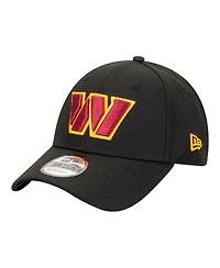 New Era Men's Black Washington Commanders Core Team 9FORTY Adjustable Hat