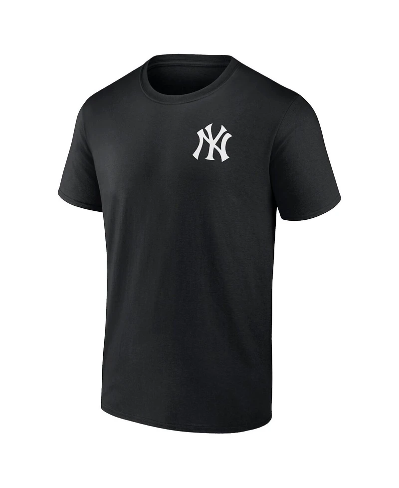 Fanatics Men's Profile Black New York Yankees Big & Tall Two-Sided Graphic T-Shirt