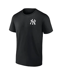 Fanatics Men's Profile Black New York Yankees Big & Tall Two-Sided Graphic T-Shirt