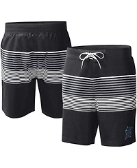 G-iii Sports by Carl Banks Men's Black Miami Marlins Coastline Volley Swim Shorts