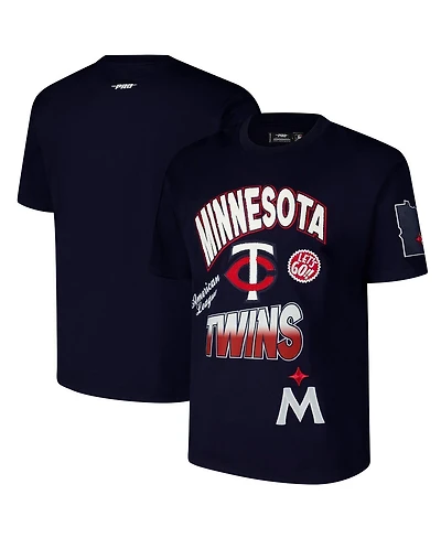 Pro Standard Men's Navy Minnesota Twins Turn It Up Dropped Shoulder T-Shirt